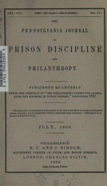 The Pennsylvania journal of prison discipline and philanthropy 8, no.3_cover