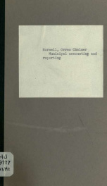 Municipal accounting and reporting; an address before the Maine State Board of Trade at Lewiston, Maine, March 11, 1915. And a form for the classification of revenues and expenditures in a town report_cover