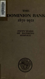 Fifty years of banking service, 1871-1921_cover