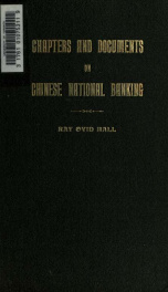 Chapters and documents on Chinese national banking_cover