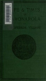 Life and times of Girolamo Savonarola_cover