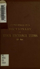 Cordingley's dictionary of stock exchange terms_cover