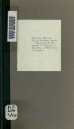 Substance of the speech of Charles C. Western, in the House of Commons, May 1814, on the subject of the Corn laws_cover