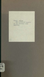 The political aspects of the railroad rate question. An introduction to the study of the subject. October 9, 1905_cover
