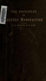 The principles of leather manufacture_cover