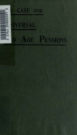 The case for universal old age pensions_cover