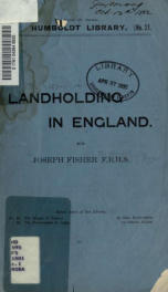 The history of landholding in England_cover