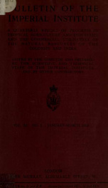 Bulletin of the Imperial Institute 11, no. 1_cover