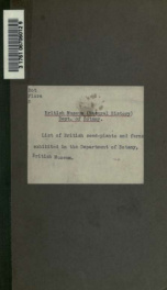 List of British seed-plants and ferns, exhibited in the Department of Botany, Tritish Museum (Natural History);_cover