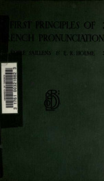 First principles of French pronunciation_cover