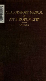 A laboratory manual of anthropometry_cover