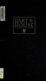 Hart house, University of Toronto;_cover