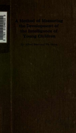 A method of measuring the development of the intelligence of young children_cover