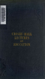 Crosby-Hall lectures on education_cover