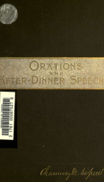 Orations and after-dinner speeches of Chauncey M. Depew_cover