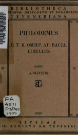 Philodemi Peri tou kath' homeron agathou basileos libellus; editit [.] Alexander Olivieri_cover