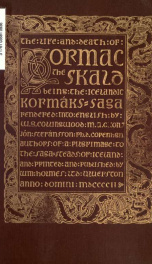 The life and death of Cormac the skald, being the Icelandic Kormáks-saga. Rendered into English by W.G. Collingwood [and] Jón Stefánsson_cover