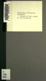 Journal of the voyage of the Brunswick auxiliaries from Wolfenbüttel to Quebec_cover