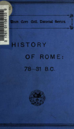 The making of the monarchy : a history of Rome, 78-31 B.C._cover