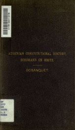 Athenian constitutional history : as represented in Grote's History of Greece_cover