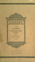 Twenty-four studies for the violin : (Matinées)_cover