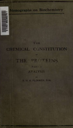 The chemical constitution of the proteins_cover