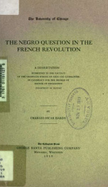 The negro question in the French Revolution_cover