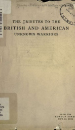The tributes to the British and American unknown warriors_cover