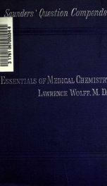 Essentials of medical chemistry, organic and inorganic .._cover