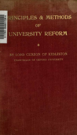 Principles & methods of university reform : being a letter addressed to the University of Oxford_cover