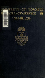 Roll of service, 1914-1918_cover