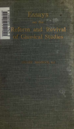 Our renaissance; essays on the reform and revival of classical studies_cover