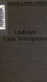 Handbook of Latin inscriptions : illustrating the history of the language_cover